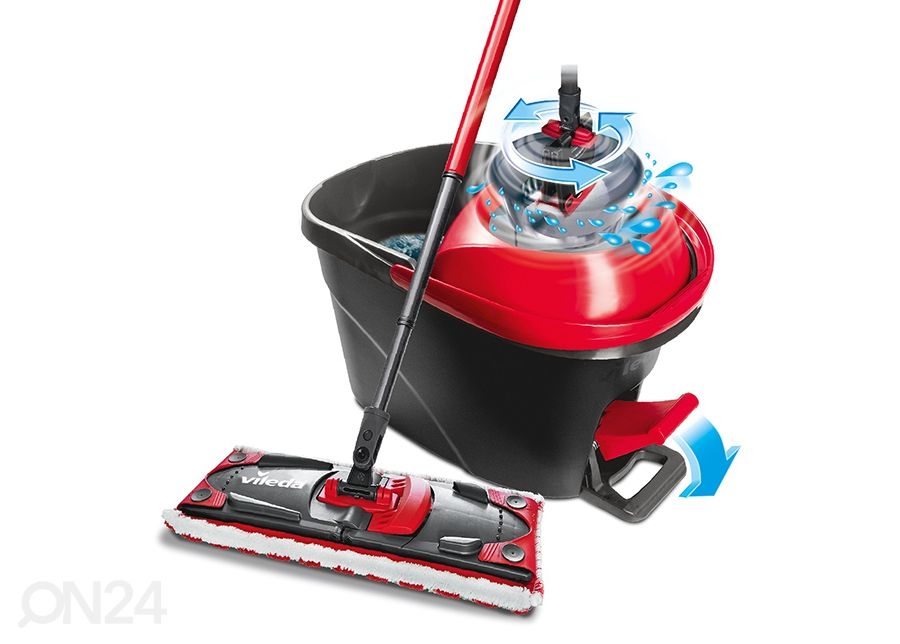 Vileda lattianpuhdistussetti Easy Wring Turbo Ultramat moppi + sanko kuvasuurennos