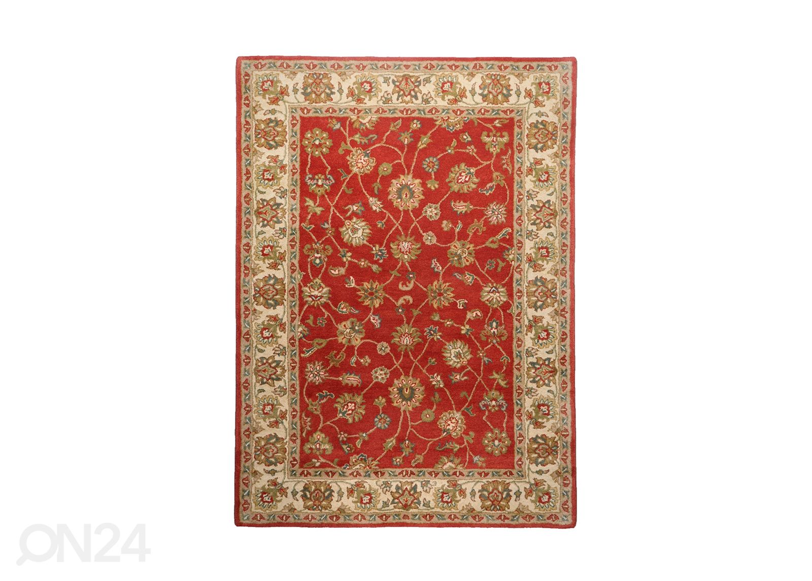 Villamatto Royal Ziegler 120x180, ruosteenpunainen/kerma kuvasuurennos