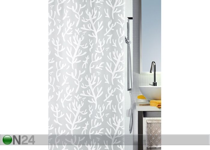 Vinyyli kylpyverho CORA 180x200 cm kuvasuurennos