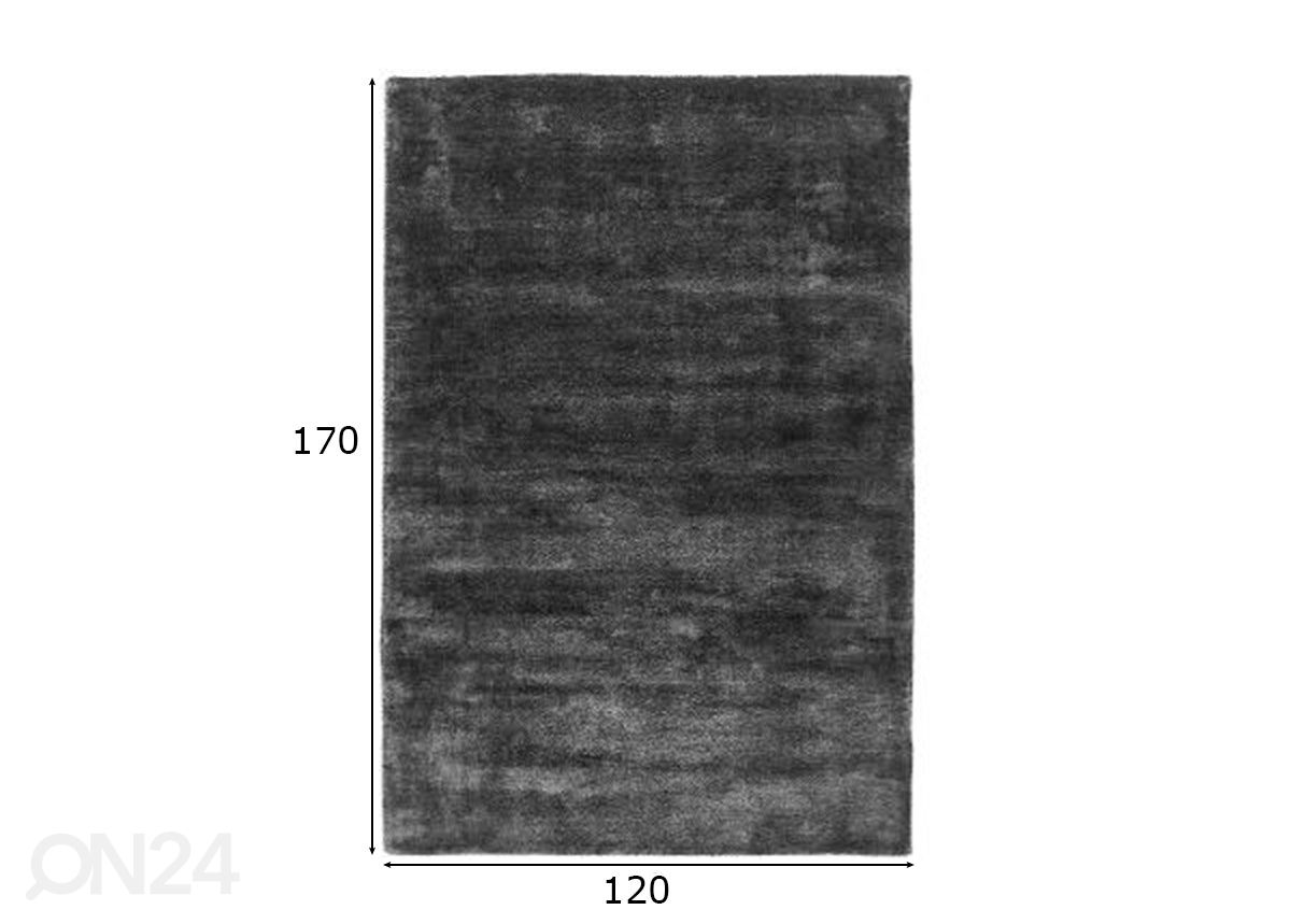 Viskoosimatto 120x170 cm kuvasuurennos mitat