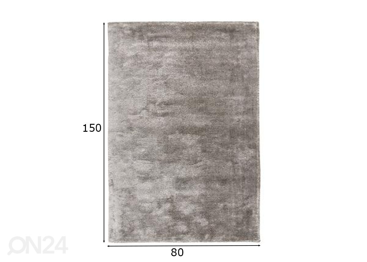 Viskoosimatto 80x150 cm kuvasuurennos mitat