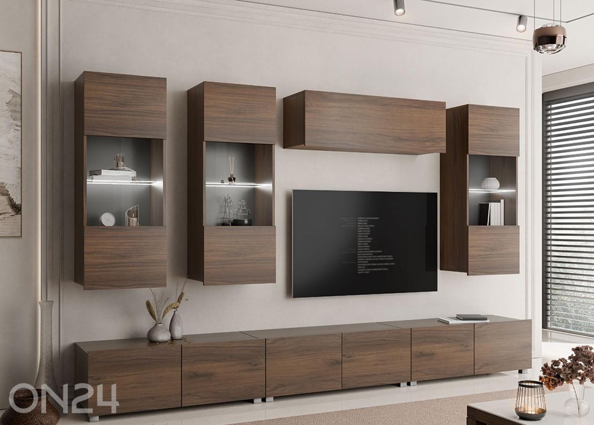Vitriinikaappi Calabrini XI + LED kuvasuurennos