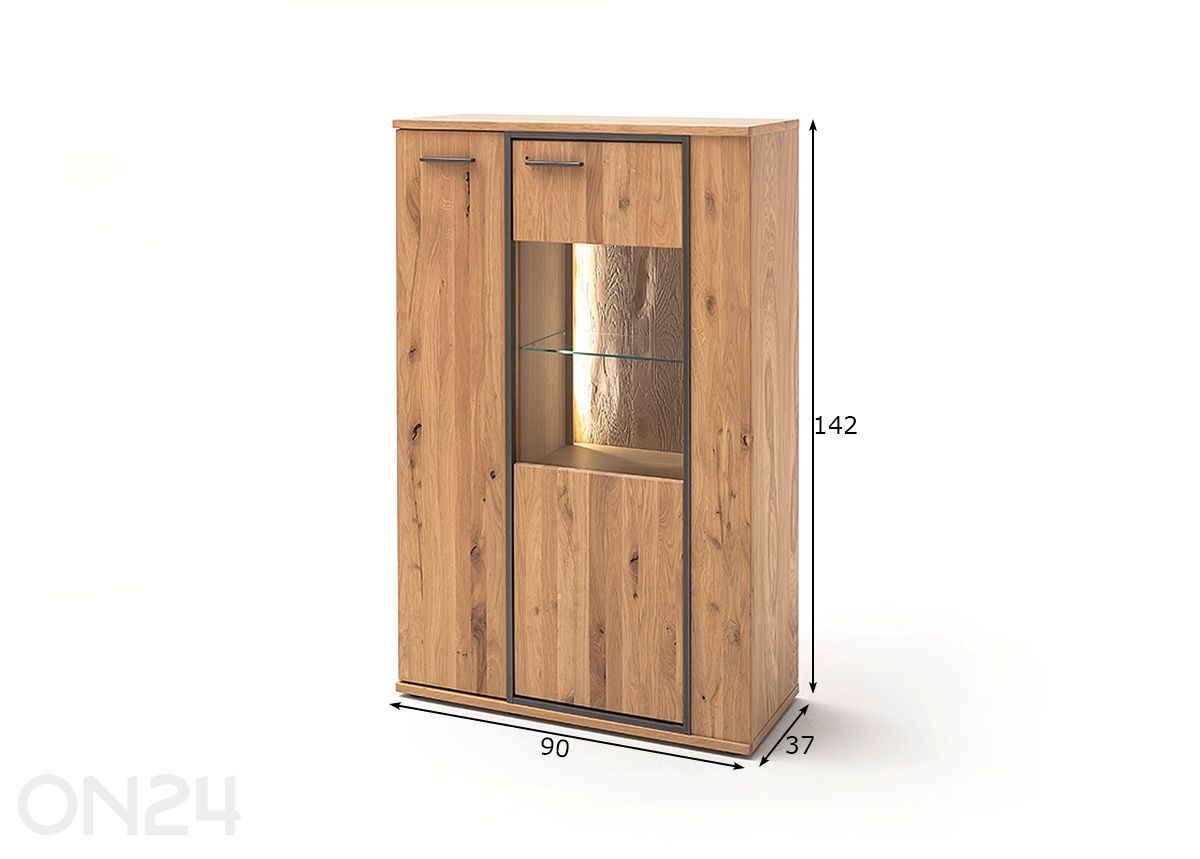 Vitriinikaappi Campinas kuvasuurennos mitat