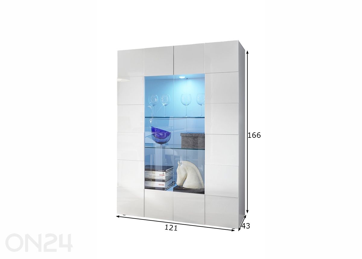 Vitriinikaappi Dama kuvasuurennos mitat