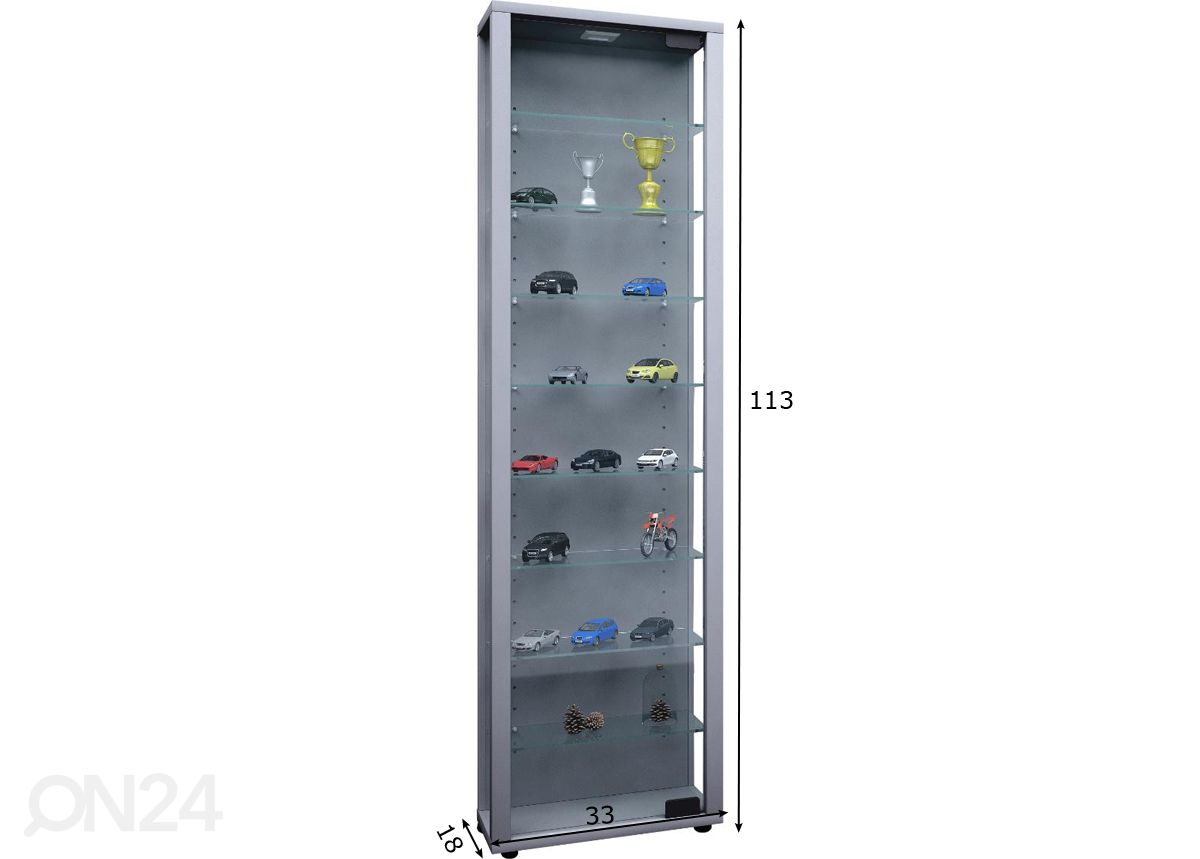 Vitriinikaappi Edana Maxi 33 cm kuvasuurennos mitat