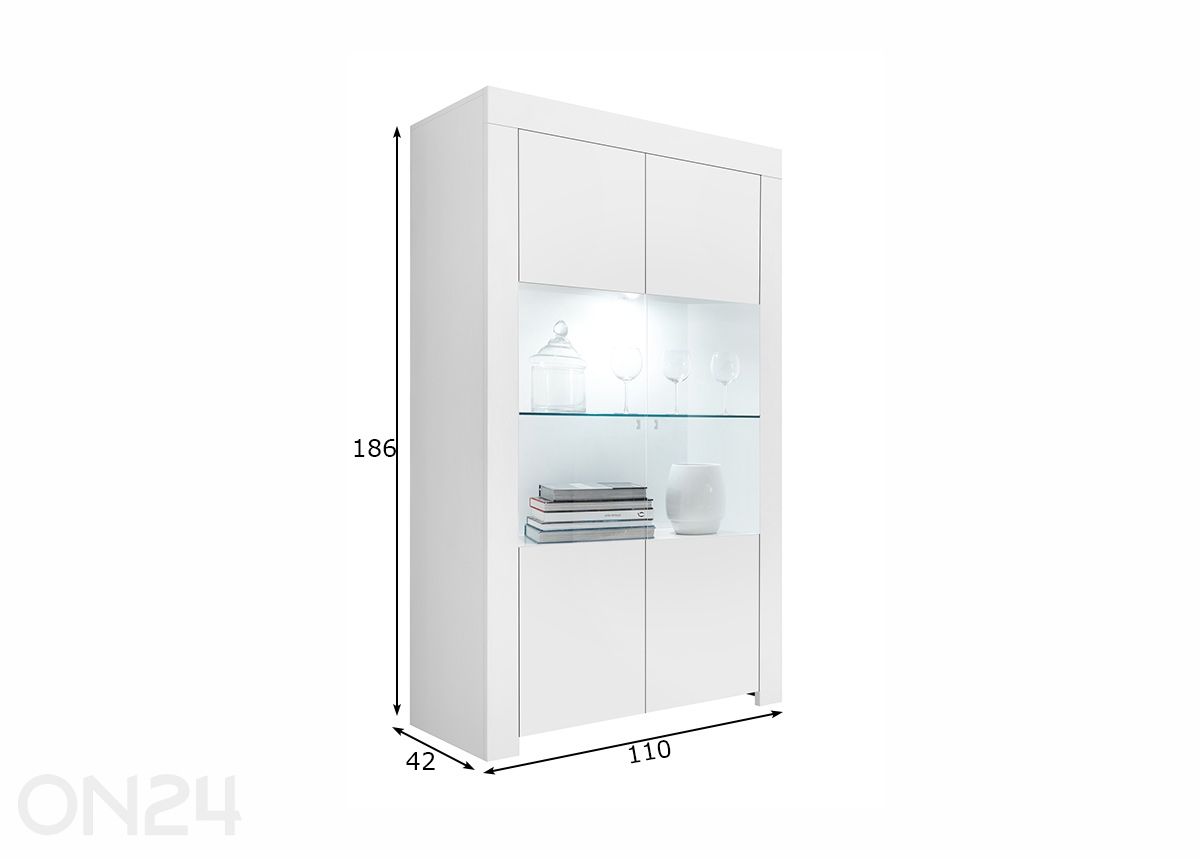 Vitriinikaappi Firenze kuvasuurennos mitat