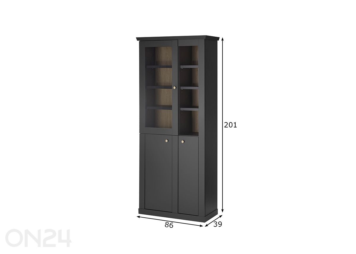 Vitriinikaappi Lincoln 86 cm kuvasuurennos