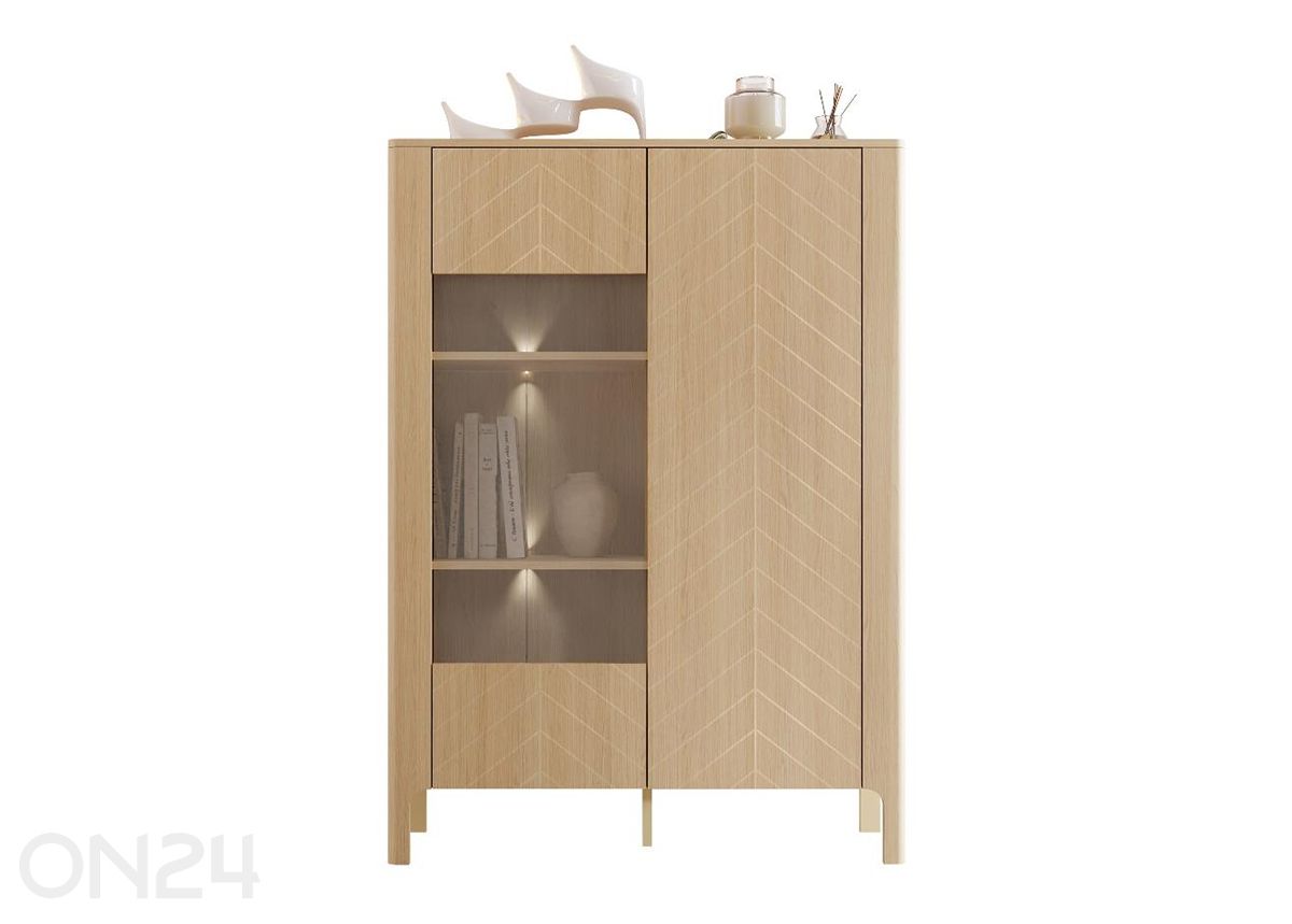 Vitriinikaappi Malumi + LED kuvasuurennos