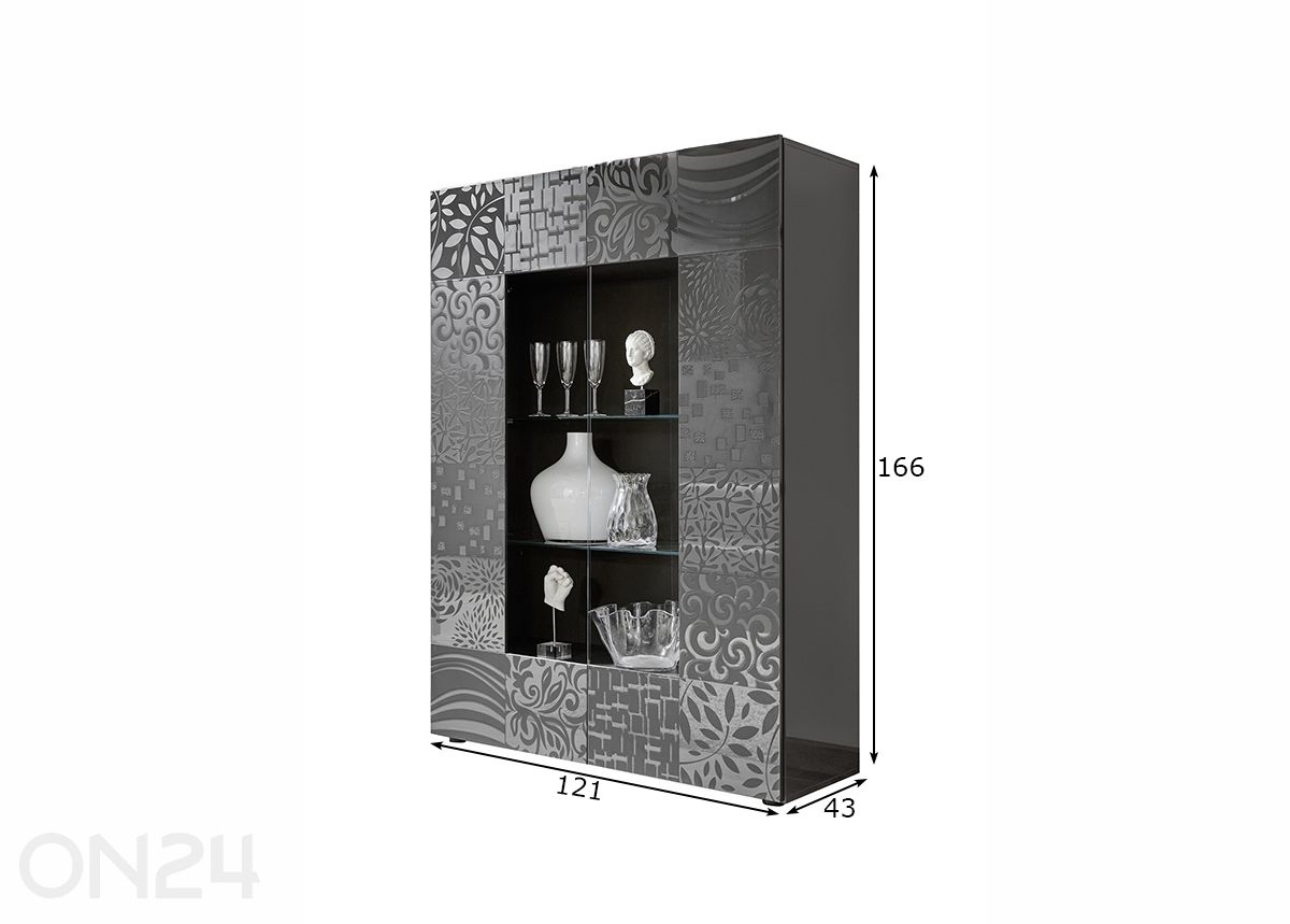 Vitriinikaappi Miro kuvasuurennos mitat