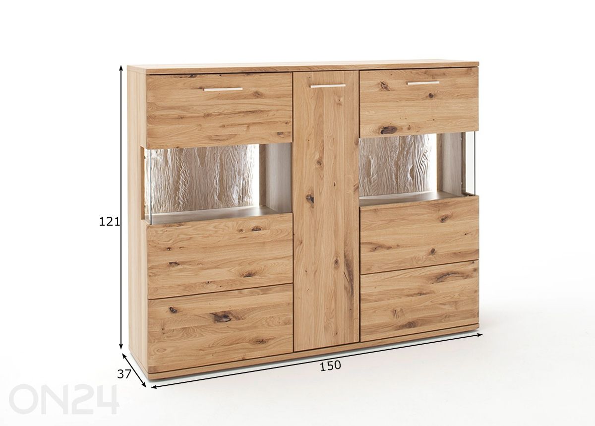 Vitriinikaappi Santori kuvasuurennos mitat