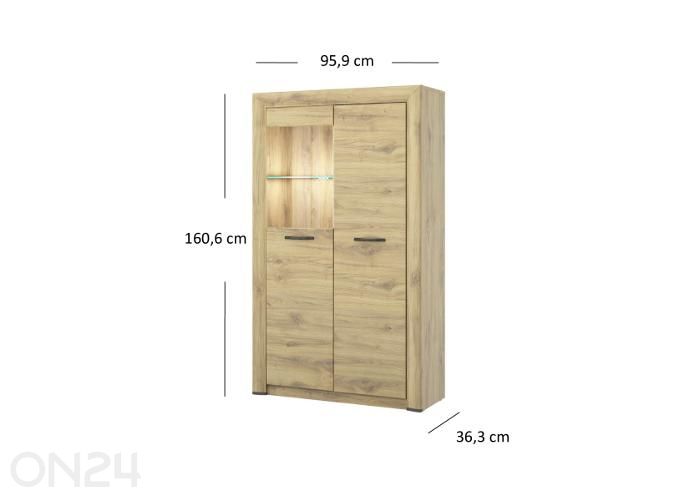 Vitriinikaappi Sapori kuvasuurennos mitat