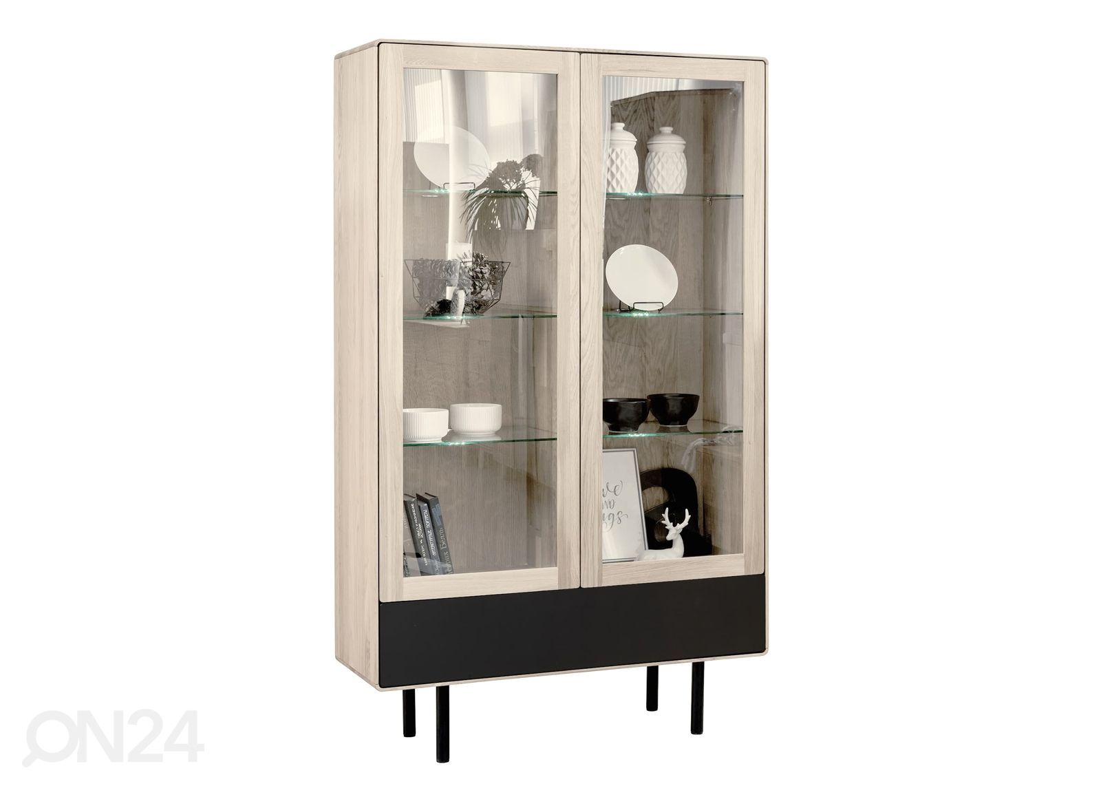 Vitriinikaappi Tokyo 107 cm, valkoinen öljy kuvasuurennos