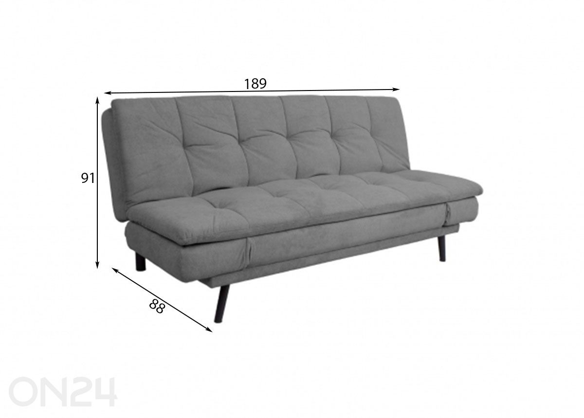 Vuodesohva Roxy kuvasuurennos mitat