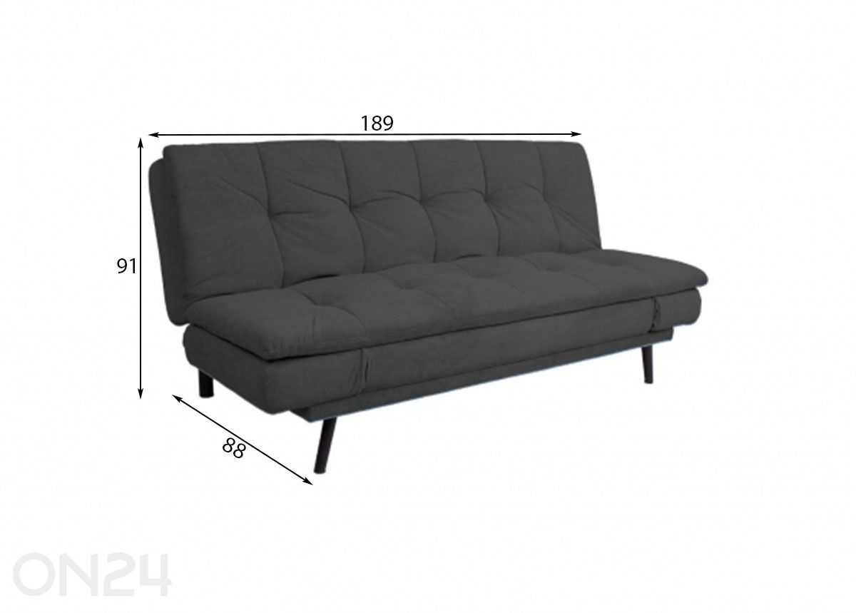 Vuodesohva Roxy kuvasuurennos mitat