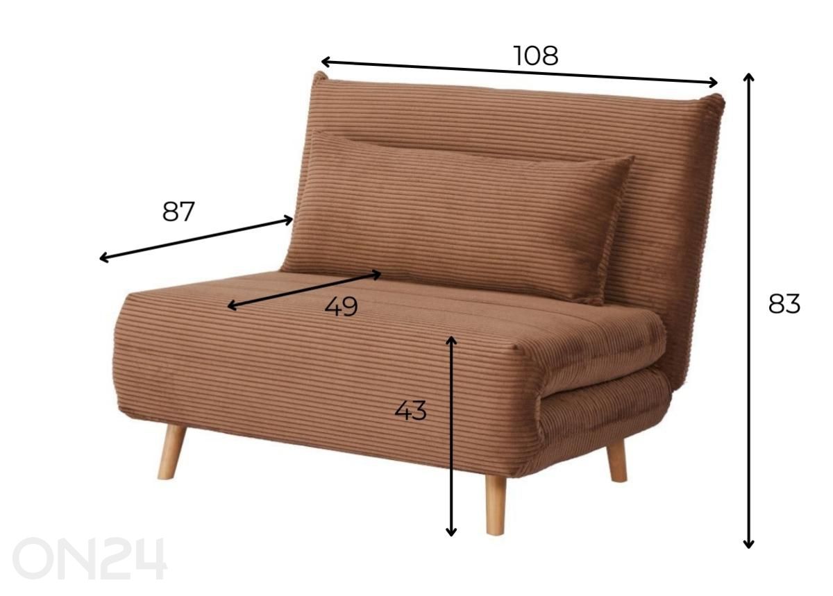 Vuodetuoli Selina kuvasuurennos mitat