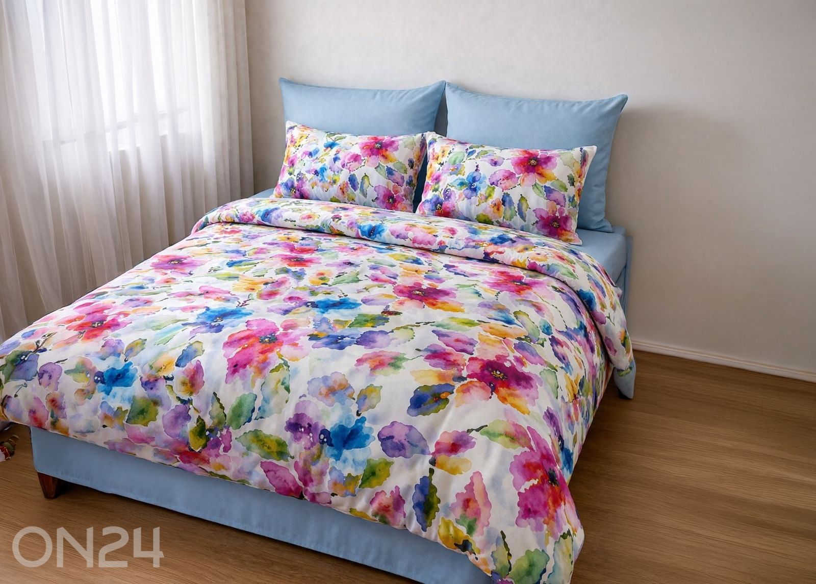 Vuodevaatesetti Vibrance, pussilakana 200x205 cm + 2 kpl tyynyliinoja 50x60 cm kuvasuurennos