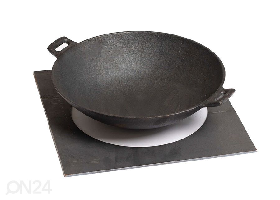Wok-pannu valurautaa Ø 30 adapterilla kuvasuurennos