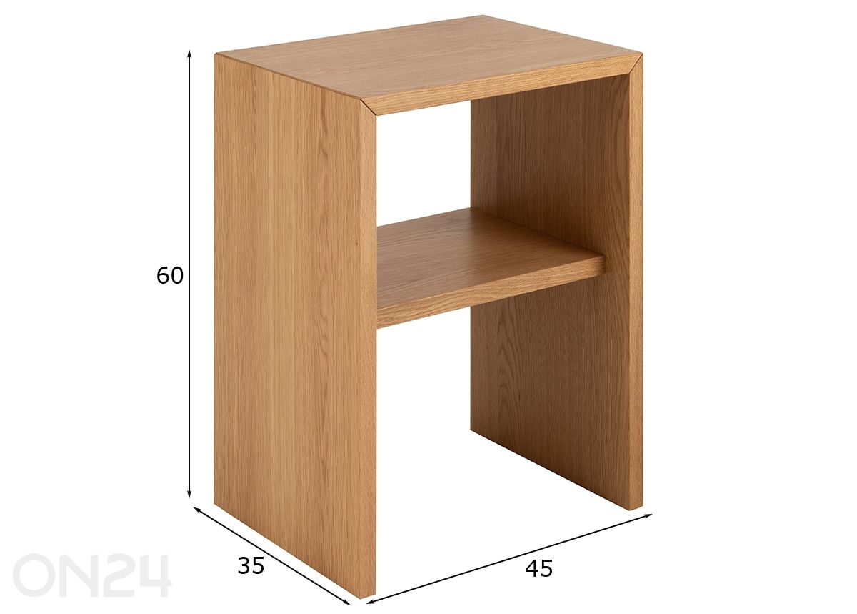 Yöpöytä Arlon kuvasuurennos mitat