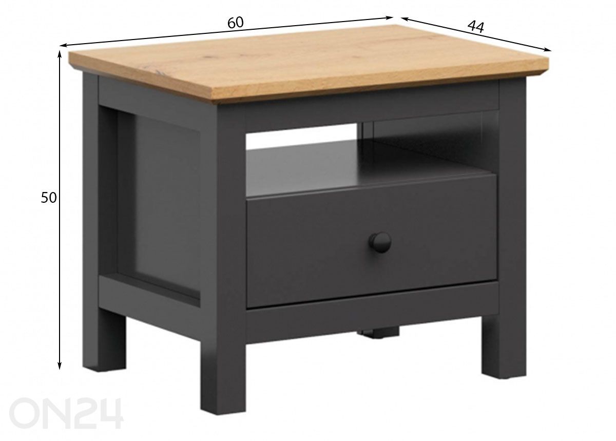 Yöpöytä Hesen kuvasuurennos mitat