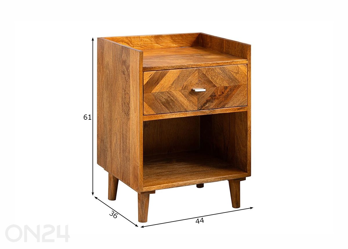 Yöpöytä Infinity kuvasuurennos mitat