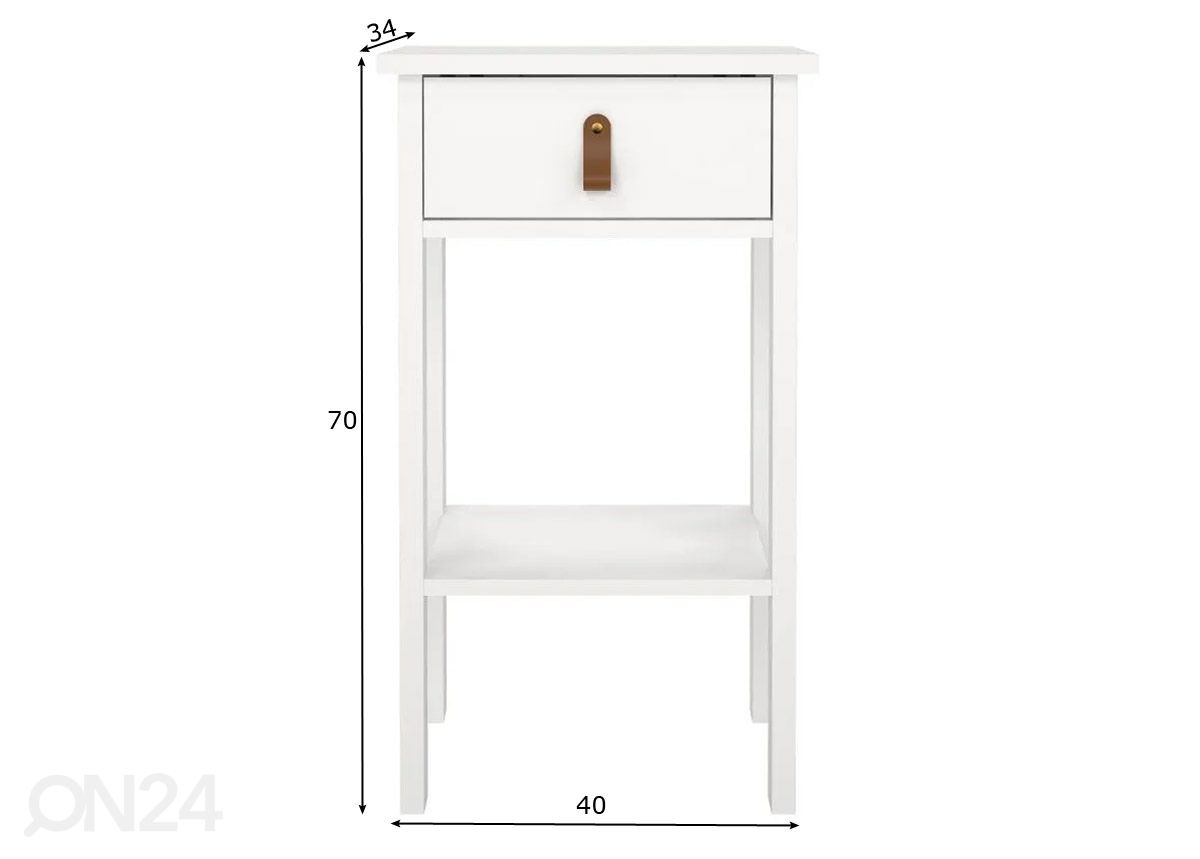 Yöpöytä Madrid 40 cm kuvasuurennos mitat