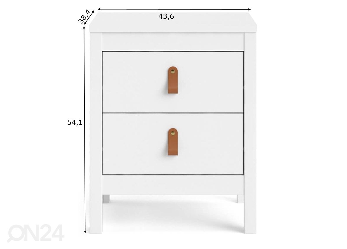 Yöpöytä Madrid 44 cm kuvasuurennos mitat
