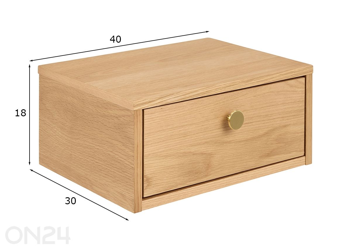 Yöpöytä Monfort kuvasuurennos mitat