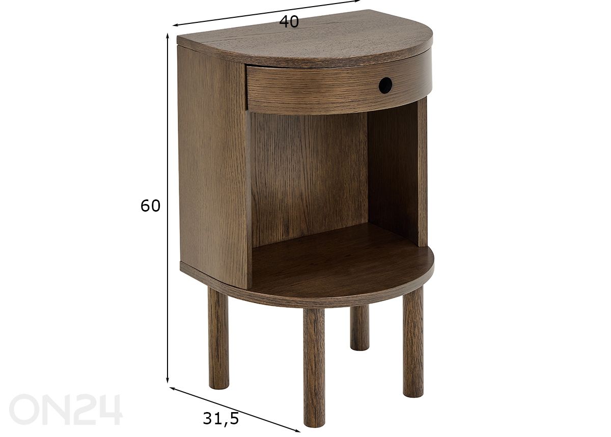 Yöpöytä Paron kuvasuurennos mitat