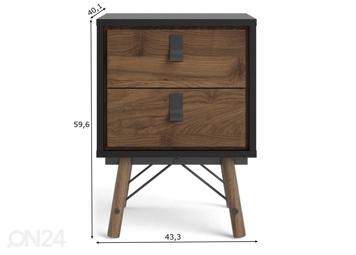 Yöpöytä Ry 43 cm kuvasuurennos mitat