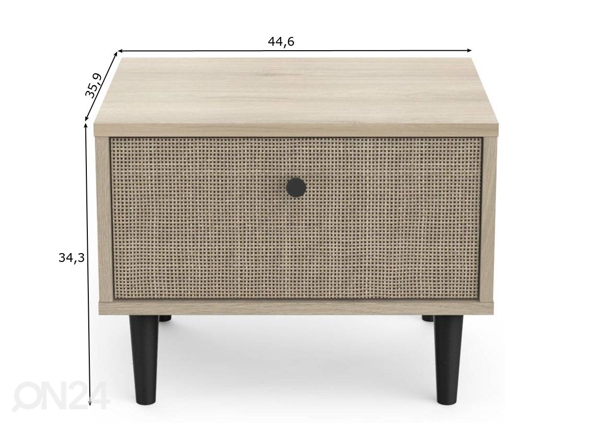 Yöpöytä Saigon 44 cm kuvasuurennos mitat