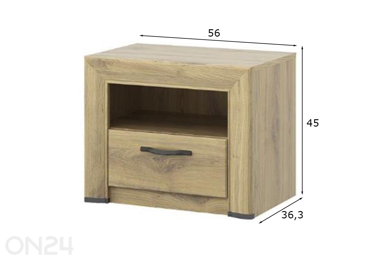 Yöpöytä Sapori kuvasuurennos mitat