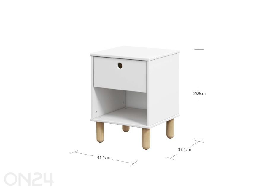 Yöpöytä Thuka Dagmar kuvasuurennos mitat