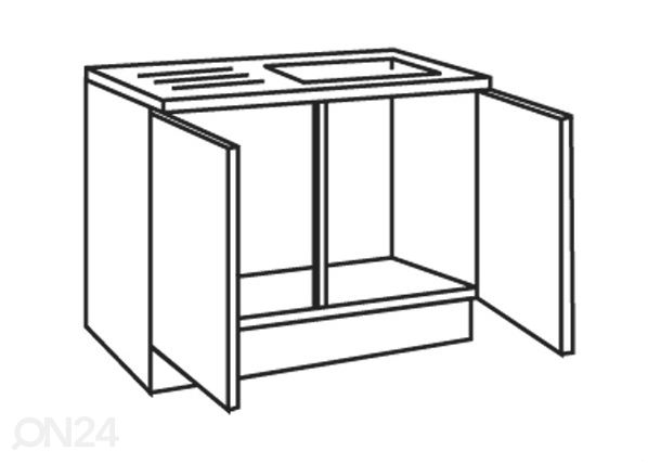 Allaskaappi Klassik 100 cm