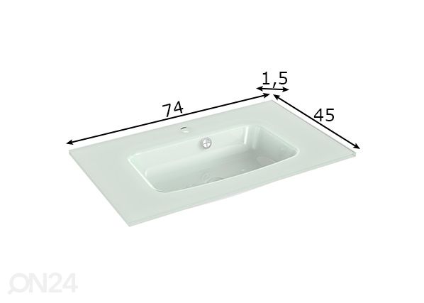 Allaskaappi + lasiallas 945 h53x75x45 cm