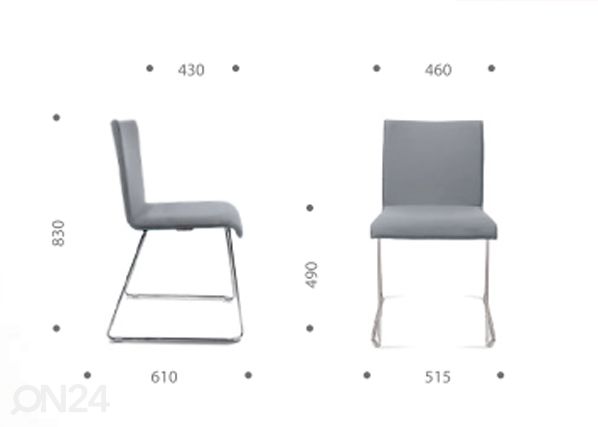 Asiakastuoli Lin Visitor + puinen käsinojapöytä