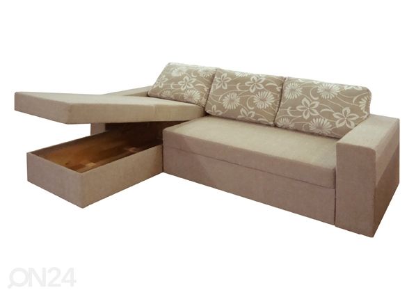 Divaanivuodesohva vuodevaatelaatikolla Bermuda