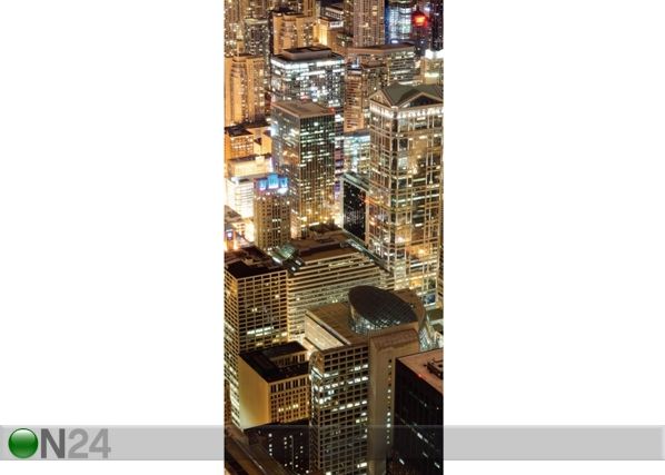 Fleece kuvatapetti CITY 90x202 cm