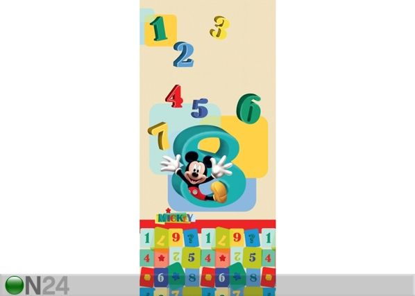 Fleece kuvatapetti DISNEY MICKEY AND NUMBERS 90x202 cm