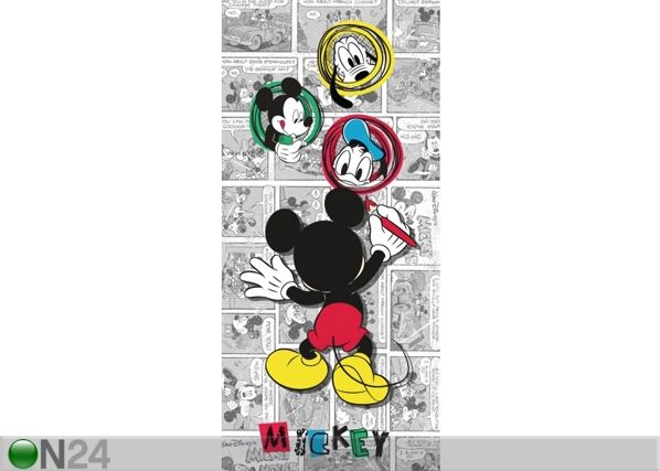 Fleece kuvatapetti DISNEY MICKEY DRAWS 90x202 cm