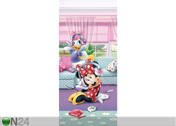 Fleece kuvatapetti DISNEY MINNIE AND DAISY DANCNG 90x202 cm