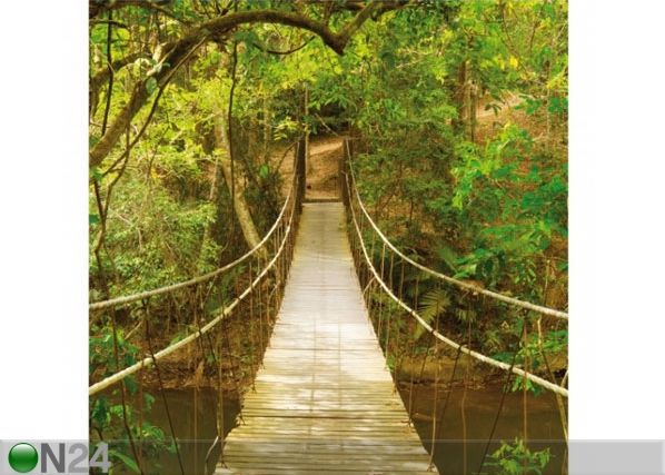Fleece-kuvatapetti JUNGLE BRIDGE