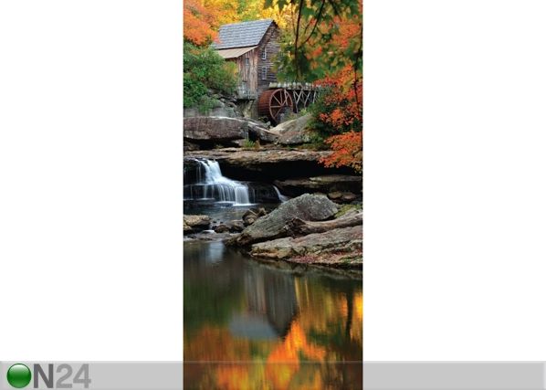Fleece kuvatapetti WATER MILL IN THE FALL 90x202 cm