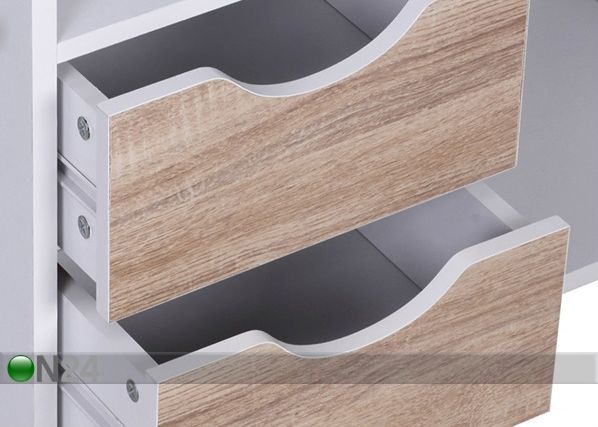 Hylly 60x120 cm, valkoinen/sonoma tammi