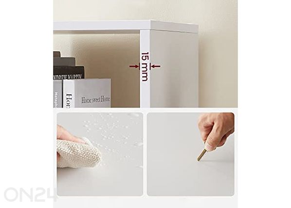 Kirjahylly 29,5x129,5 cm valkoinen