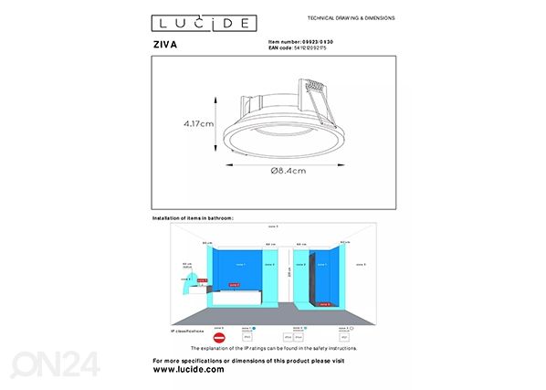 Kohdevalaisin ZIVA White