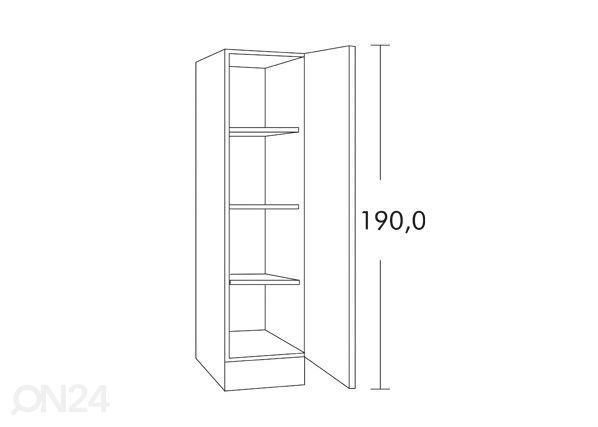 Korkea keittiökaappi KLASSIK 60