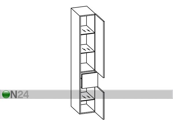 Korkea kylpyhuoneen kaappi 359