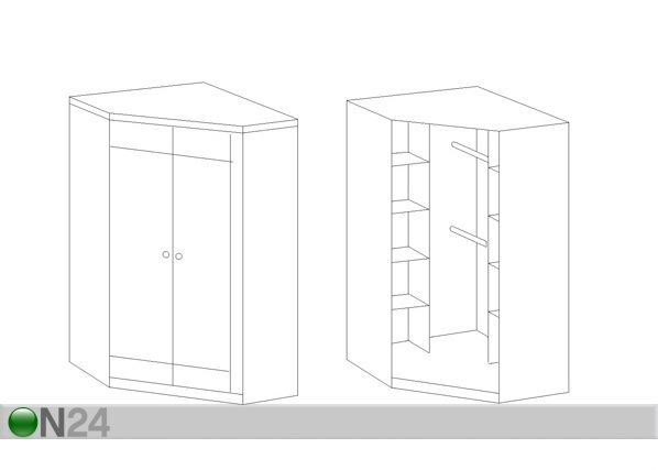 Kulmavaatekaappi CINDY