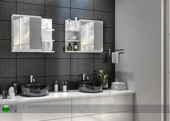 Kylpyhuoneen kaappi peilillä