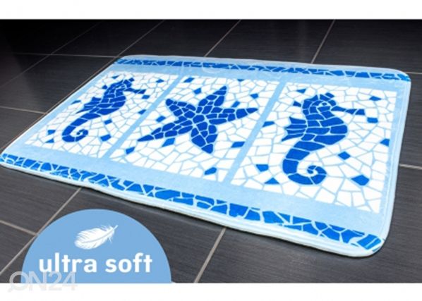 Kylpyhuoneen matto Tatkraft Marine Motifs, 50x80 cm